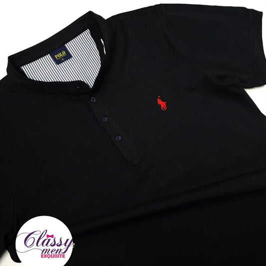 PRL Mandarin collar polo